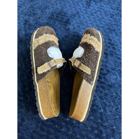 RARE‎ Birkenstock Birki's Brown Suede Khaki Canvas Clog Men's 7 - Picture 6 of 6